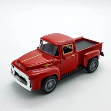 Imagem de Mini Caminhão De Metal Vintage Vermelho, Brinquedo De 11cm, Carro Fund