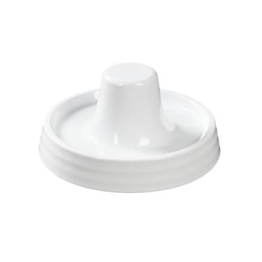 Imagem de Prato de porcelana de imitação criativa de floco de neve esmaltado de cor sólida estilo nórdico - placa branca de 23 cm