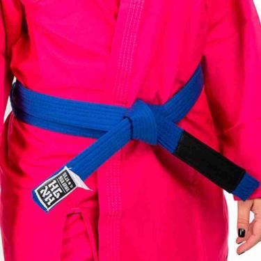Imagem de Faixa Kimono Haganah Jiu jitsu Graduação Elite Ponta Preta, Azul, A3