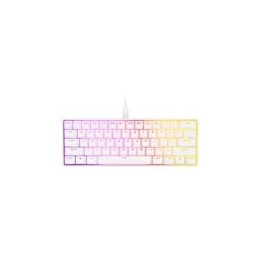 Imagem de Teclado Gamer Mecânico CORSAIR K65 RGB MINI 60%, LED RGB, Teclas CHERRY MX SPEED, USB 3.0, Branco - CH-9194114-NA