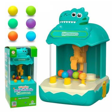 Imagem de Máquina Pega Prêmio De Garra Colorida Dinossauro Brinquedo Interativo 