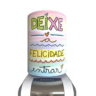 Imagem de Capa Para Galão de Água Deixe a Felicidade Entrar 20 Litros – Enfeite de Para Cozinha e Casa - Novadecora