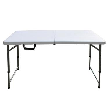 Imagem de Mesa Camping Dobrável Vira Maleta 61cm X 127cm Com Alça 4 Pessoas Importway