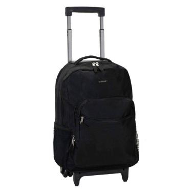 Imagem de Mochila com rodinhas Rockland Double Handle preta 43cm