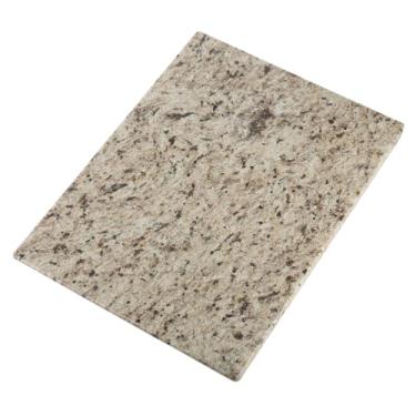 Imagem de Koville Tábua de corte de mármore para cozinha, tábua de queijo grande de 40,6 x 30,5 cm, tábua de servir retangular para assar massa de charcutaria, placa de pedra natural para bancada (marrom, média