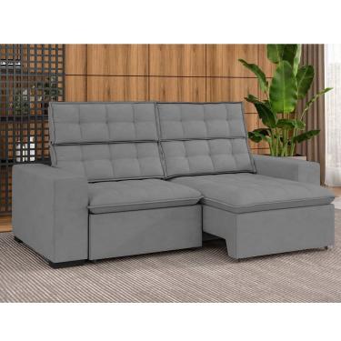 Imagem de Sofá 4 Lugares Retrátil E Reclinável 250 Cm Ac232 Lugano Cinza