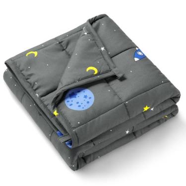 Imagem de Cobertor pesado Mr. Sandman 3,18 kg, cama de casal ou casal, cinza