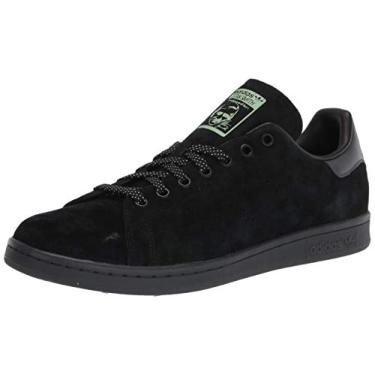 Imagem de adidas Originals Tênis masculino Stan Smith, Preto/Preto/Rosa sinal., 5