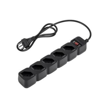 Imagem de Protetor Eletronico C/ 5 Tomadas Epe 205 + 3 Metros Preto 4824203 - IN
