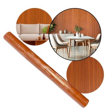 Imagem de Papel De Parede Adesivo Efeito Madeira PVC 45cm X 5m