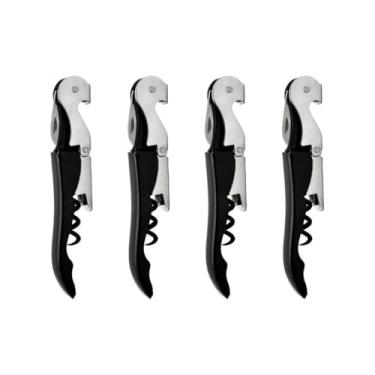 Imagem de Baccani Kit 4 Saca-Rolhas Profissional para Vinho, Aço Inoxidável, 12 cm