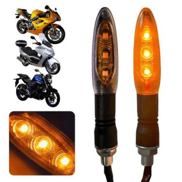 Imagem de Par Lanternas LED para Moto 12V 30W IP65 Âmbar Universal com Alta Visi