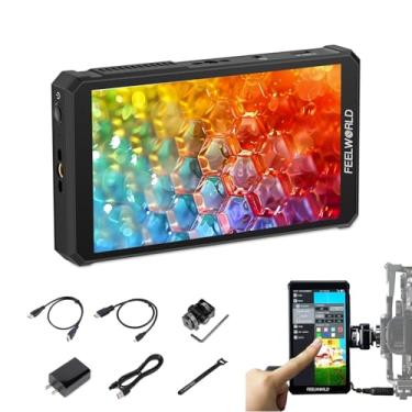 Imagem de FEELWORLD PS6 5.5" Tela de Toque OLED Monitor de Câmera, HDMI 4K, Ideal para Gravações Verticais (TikTok/Instagram) - Modo Vertical/Horizontal