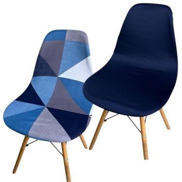 Imagem de Kit 2 Capa de Cadeira Charles Eames Eiffel Pé Palito Malha Mista - Ame