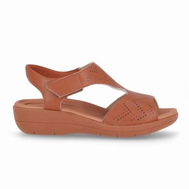 Imagem de Sandália Fascite Anabela Médio Ocre - PICCADILLY, 37