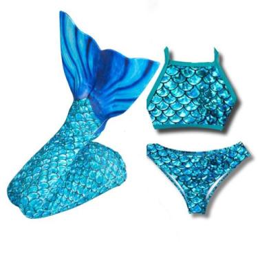 Imagem de Cauda De Sereia Infantil + Nadadeira + Top - Pronta Entrega - Rey Shop