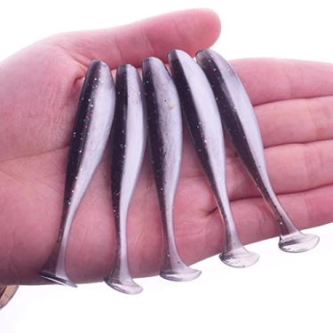 Imagem de ZZTWER 5 cm 7,5 cm 9,5 cm Jigging Wobblers Easy Shiner Iscas de pesca artificiais de duas cores silicone macio equipamento de carpa