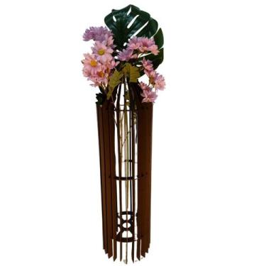 Imagem de Vaso de Chão Decorativo Grande MDF PENEDO - LENOBRE, Preto, 75x20cm