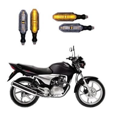 Imagem de KIT 4 Setas Esportivas Pisca de Led Modelo P26 Para Moto CG 150 SPORT 