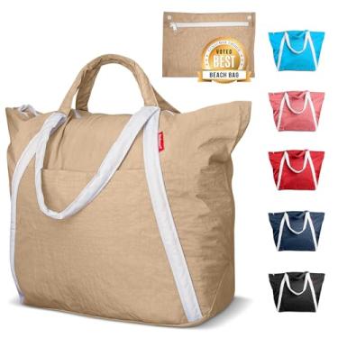 Imagem de Bolsa de praia impermeável | Sacos de praia à prova de areia para mulheres | Sacola de praia para mulheres | Bolsas femininas leves e duráveis, Arena
