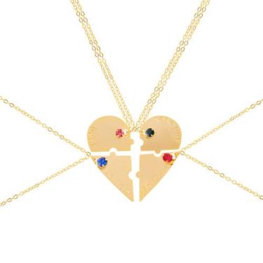 Imagem de Colar De Melhores Amigas Best Friends Amizade 4 Pçs B18 - Milena Joias