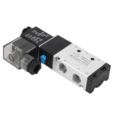 Imagem de Zhjvihx Válvula Solenóide Pneumática, Válvula Solenóide DC de 2 Posições e 5 Rotas para Controle Eletromagnético
