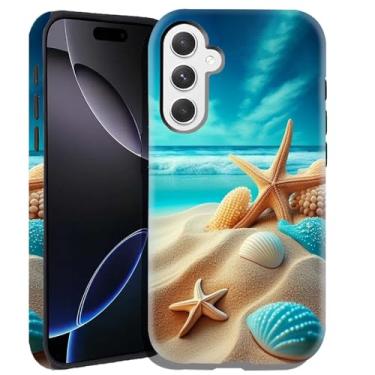 Imagem de DHEEBFWE Capa para Samsung Galaxy A36 5G, capa rígida híbrida de 2 camadas + capa protetora dupla de silicone resistente a arranhões à prova de choque para homens, meninos, mulheres, meninas, concha