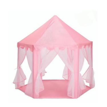 Imagem de Tenda Rosa Infantil Casinha Meninas com Luzes Led - DM Toys