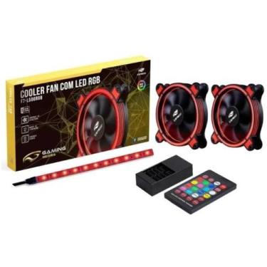 Imagem de Kit 2 Cooler Fan C3 Tech Led Rgb F7l500rgb Controlador C3Tech