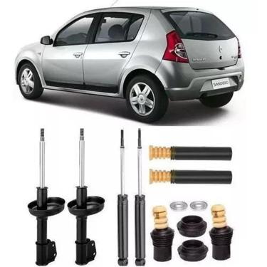 Imagem de 4 Amortecedor+ Kit Suspensão Renault Sandero 2007 A 2013