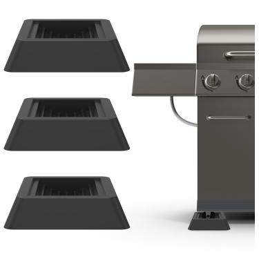 Imagem de XYDHQS Kit de calços de nivelamento de chapa de 5 peças, calços de nivelamento empilháveis antiderrapantes, suporte de acessórios de chapa de borracha, calço de nivelamento de churrasqueira portátil