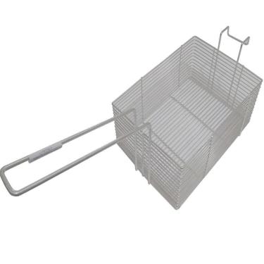 Imagem de Peneira Cesto Fritura Fritadeira Retangular Arame 24X17X9Cm