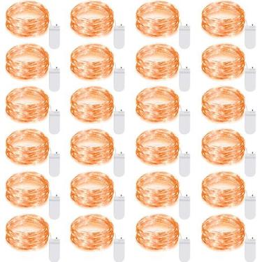 Imagem de Ineximun Juego de 24 Luces LED de Hadas 2.1m Naranja Impermeables