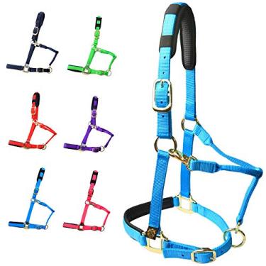 Imagem de Cavalo sem marca ajustável com acolchoamento acolchoado (azul, pônei)