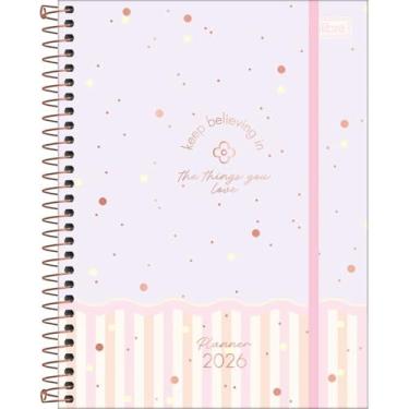Imagem de Planner Espiral Soho 90G 17,7 x 24 CM TILIBRA - 2026 (Keep Believing - Lilás Poá)