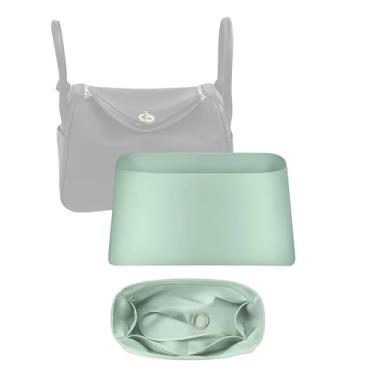 Imagem de Organizador de seda luxuoso para Lindy 19/26/30/34 – Inserção leve para bolsa de mão com bolsos, forro de cetim macio, mantém a forma da bolsa, organizador de bolsa premium e modelador de bolsa