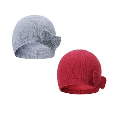 Imagem de Chapéus de bebê Vivobiniya Lovely Bowknot Knit 6m-4Y para menina