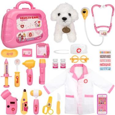 Imagem de Brinquedo Doctor Kit Meland para meninas com estojo de transporte e fa