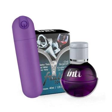 Imagem de Vibrador Bullet Recarregável com Gel Beijável Sabor Vinho Tinto - Frui