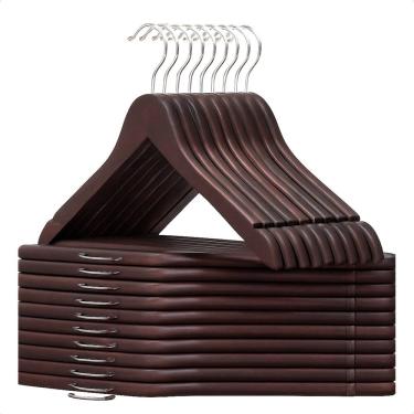 Imagem de Kit 30 Cabide de Madeira para Organização de Roupas