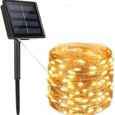 Imagem de Decoração de casamento alimentada por energia solar Fairy Light Garland 100 LED de 10 m