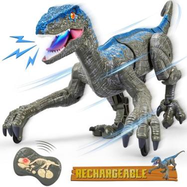 Imagem de Dinossauro CUKU Velociraptor de controle remoto com olho 3D para crian