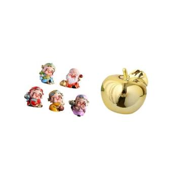 Imagem de Fenteer Da Fortuna de Resina, Figuras Ricas, Escultura de Mesa, Estátua de Frutas de Cerâmica, Mini Ornamento, Decoração Artesanal para Quarto, Ano Novo,