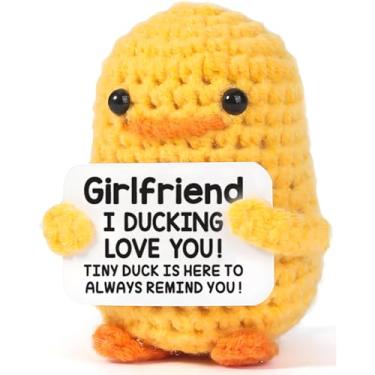 Imagem de Presente para namorada Natal - Presentes para mulheres, namoradas do namorado - Presente I Love You, Dia dos Namorados, aniversário, casamento, romântico, feito à mão, crochê, pato