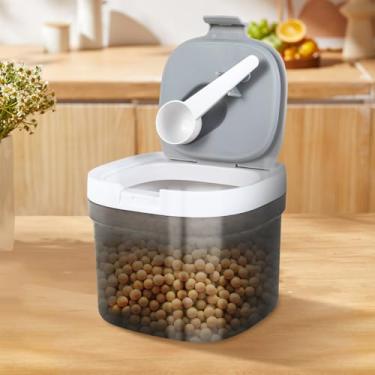 Imagem de Recipiente de armazenamento de café de 800 ml/1300 ml, recipiente hermético para café, recipiente empilhável, recipiente de alimentos que economiza espaço, pote de armazenamento de café com colher