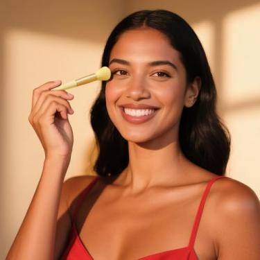 Imagem de Conjunto de 13 pincéis profissionais de maquiagem, pincel de mistura de base, pincéis de maquiagem para sombra facial (amarelo)