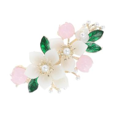 Imagem de Generic Grampos de cabelo Anagallis Flower French Barrette rosa bege 1 peça
