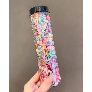 Imagem de 100 peças de mini grampos de cabelo de coelho coloridos fofos - Clipes de garra de garra de aperto forte acessórios de cabelo coloridos para tipos de cabelo finos adequados para aniversário, Natal