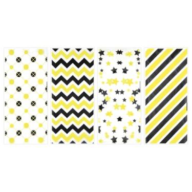 Imagem de Sacos de lembrancinha de festa com laços torcidos celofane plástico doces listras para presente de aniversário, casamentos, lembrancinhas de festa