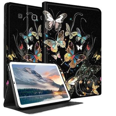 Imagem de HEAKIERG Capa para tablet Samsung Galaxy Tab E 9,6 polegadas 2015 (SM-T560/T561/T565/T567), capa protetora de couro PU com suporte para vários ângulos de visão para Galaxy Tab E 9,6 polegadas,